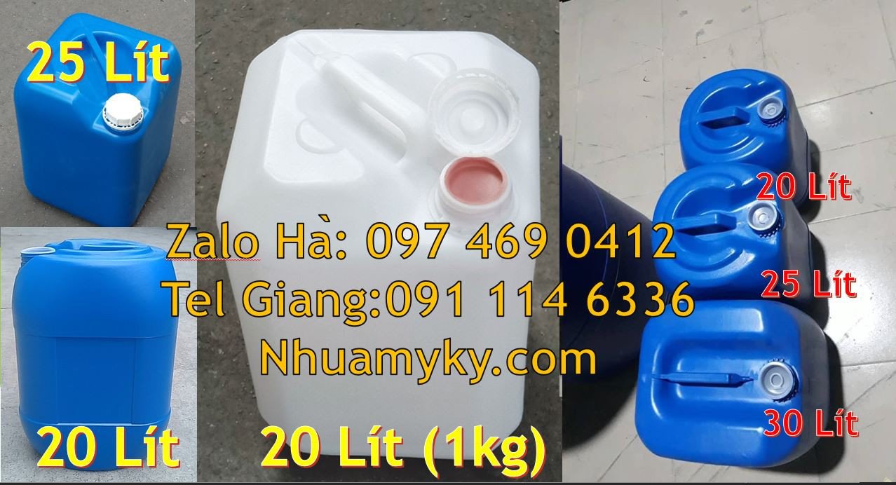 can nhựa 20l đựng mật,can nhựa trắng 25l,can nhựa đựng hóa chất giá rẻ