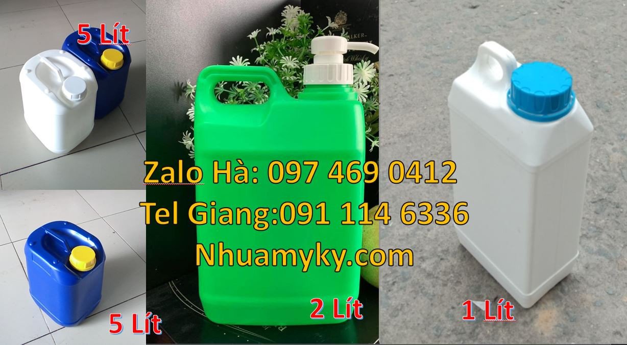 can nhựa 5l đựng hóa chất,can nhựa 2l đựng mật mía,can nhựa 1l đựng ru