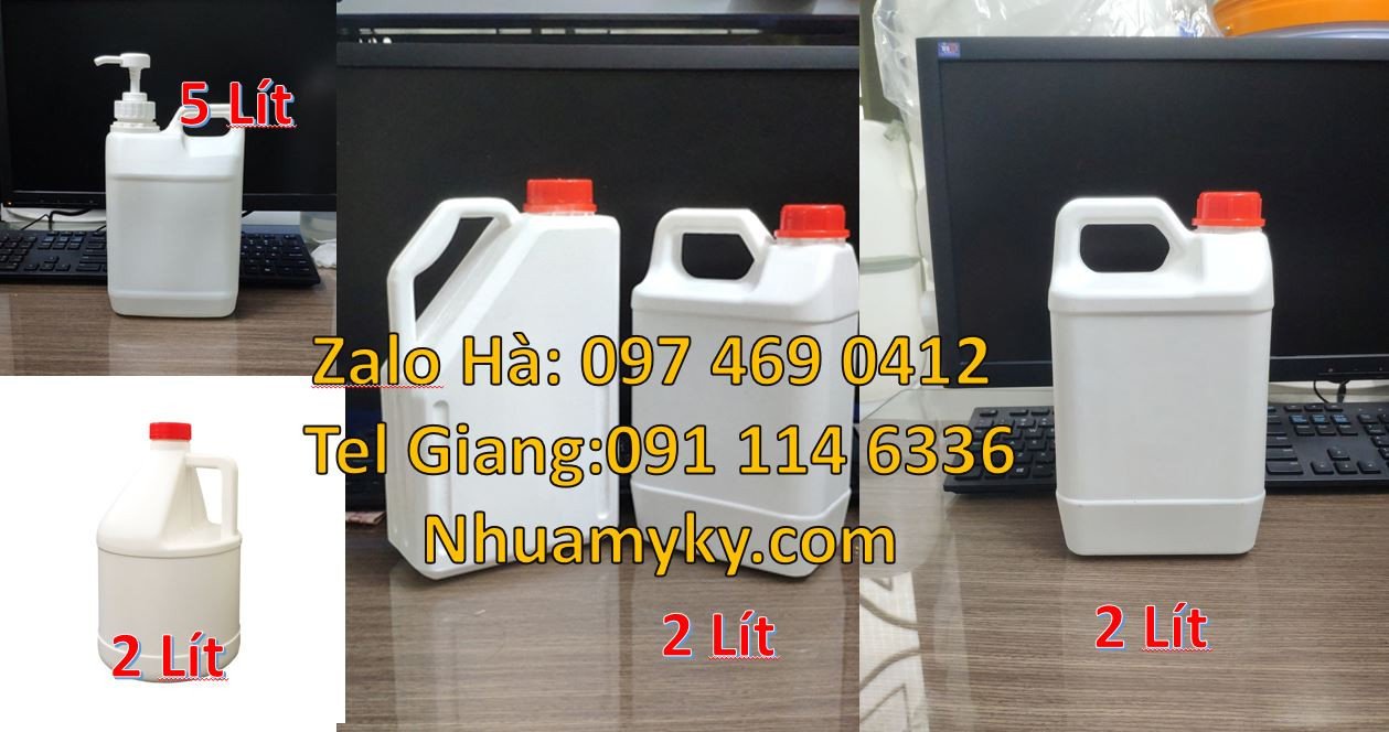can nhựa 5l đựng hóa chất,can nhựa 2l đựng mật mía,can nhựa 1l đựng ru