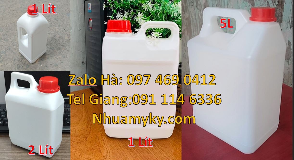 can nhựa 5l đựng hóa chất,can nhựa 2l đựng mật mía,can nhựa 1l đựng ru