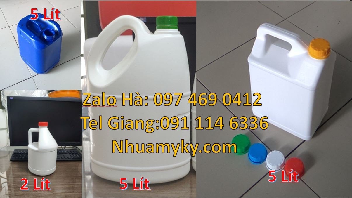 can nhựa 5l đựng hóa chất,can nhựa 2l đựng mật mía,can nhựa 1l đựng ru