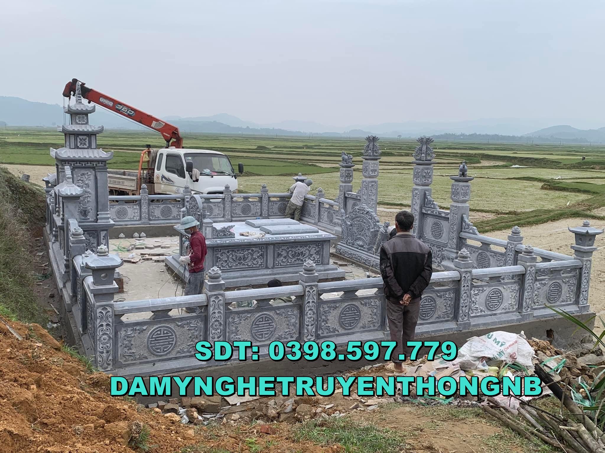 xây dựng khu lăng mộ đá xanh rêu cao cấp tại phú thọ 2023
