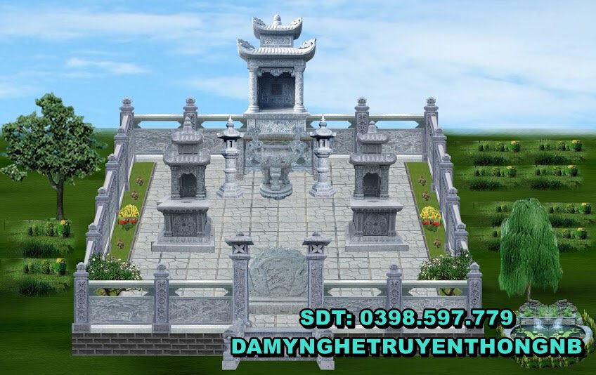 xây dựng khu lăng mộ đá xanh rêu cao cấp tại phú thọ 2023
