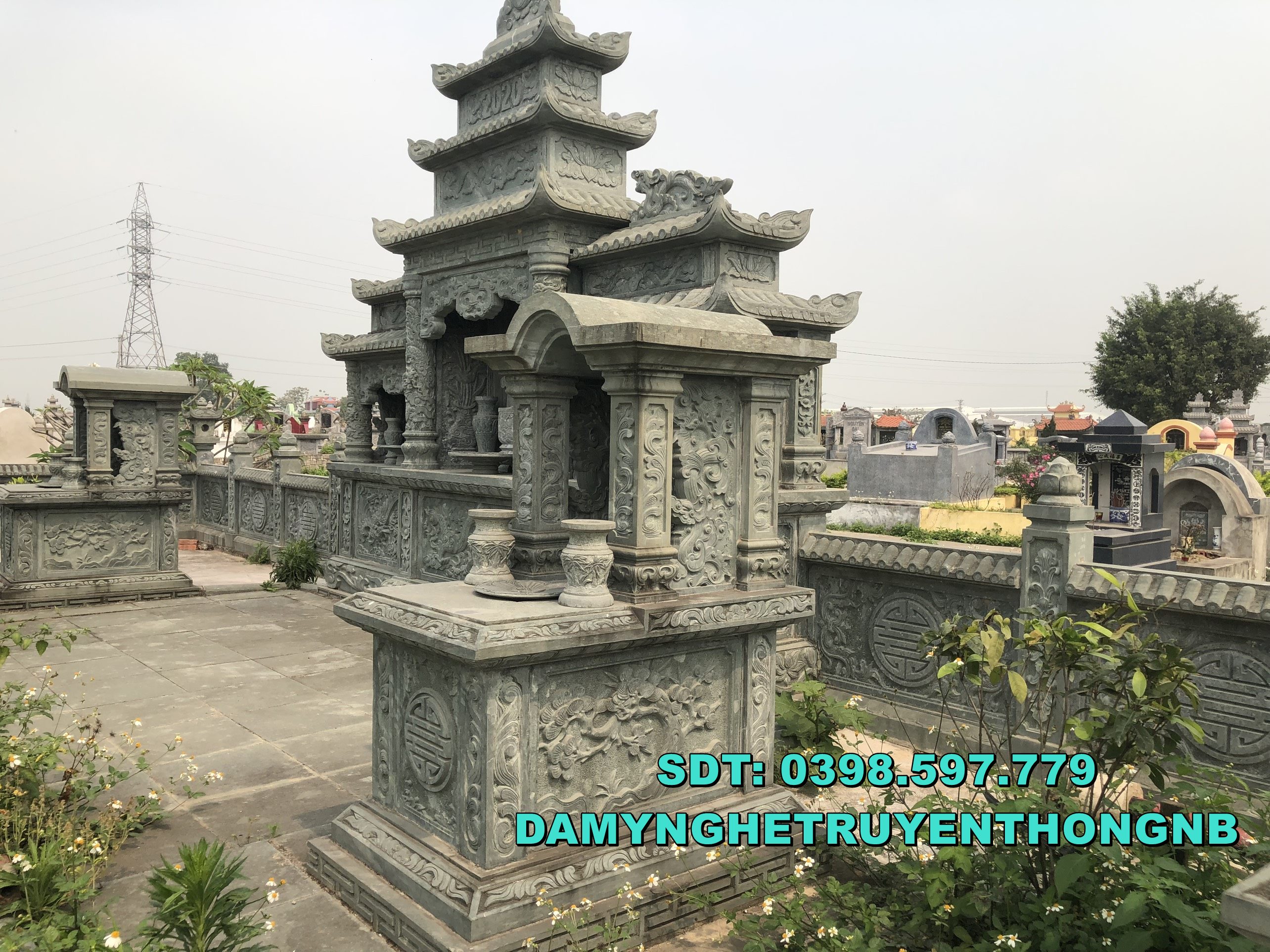 xây dựng khu lăng mộ đá xanh rêu cao cấp tại phú thọ 2023