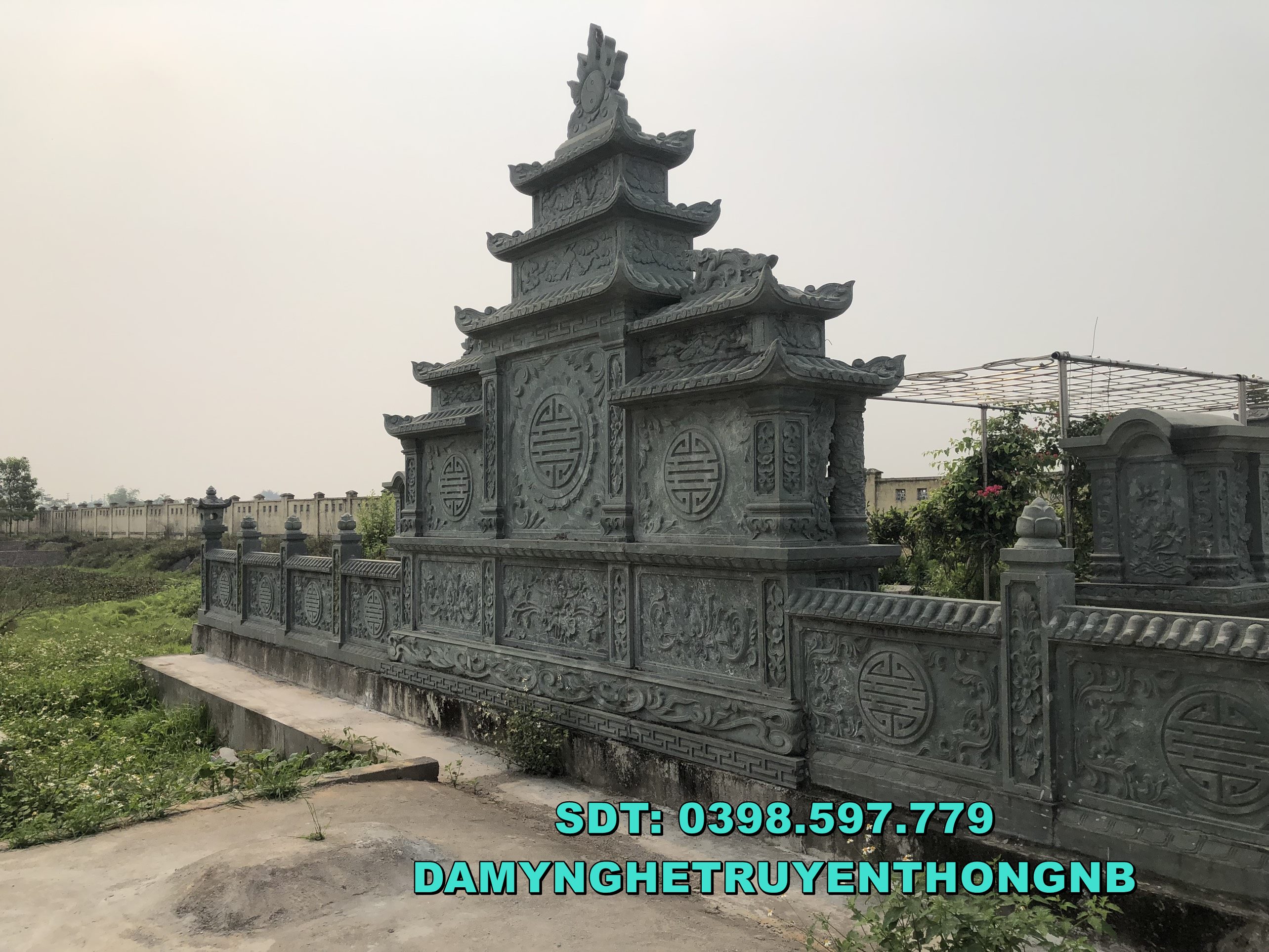 xây dựng khu lăng mộ đá xanh rêu cao cấp tại phú thọ 2023