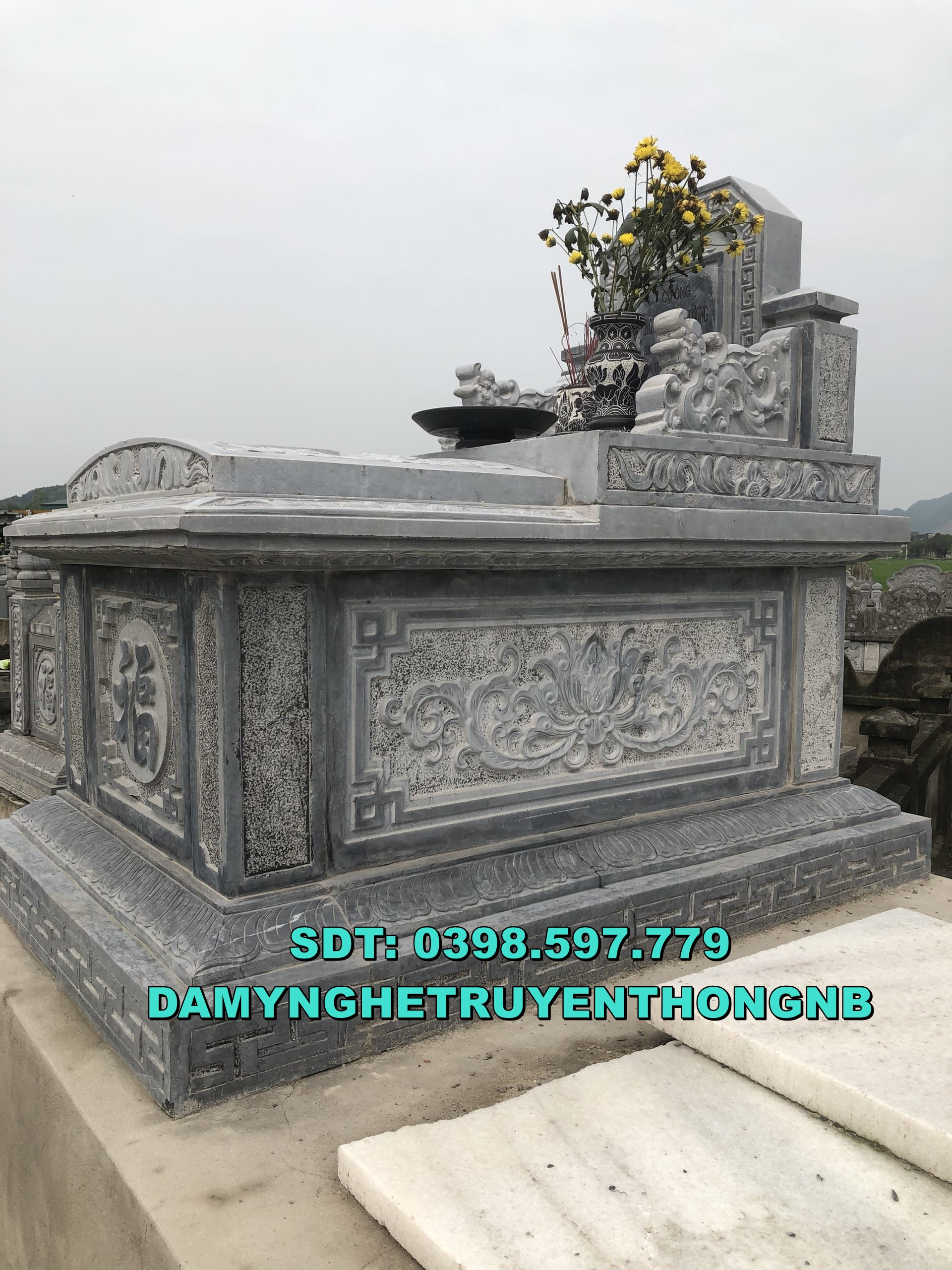 tốp hình ảnh mộ tam cấp đá nguyên khối đẹp nhất 2023