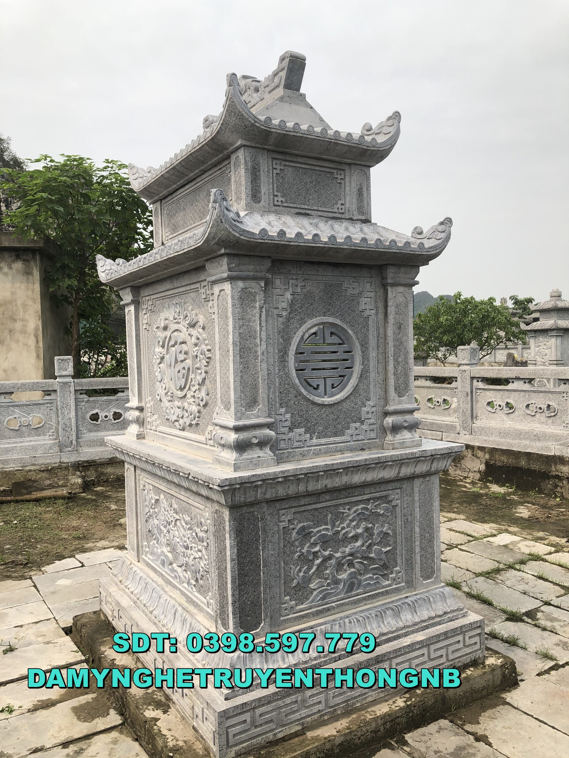 tốp hình ảnh mộ tam cấp đá nguyên khối đẹp nhất 2023