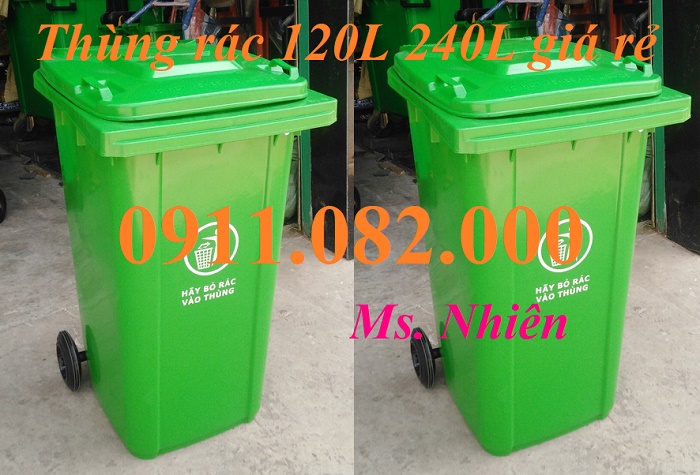 Giá rẻ thùng rác tại cần thơ-lh 0911082000-thùng rác 120l