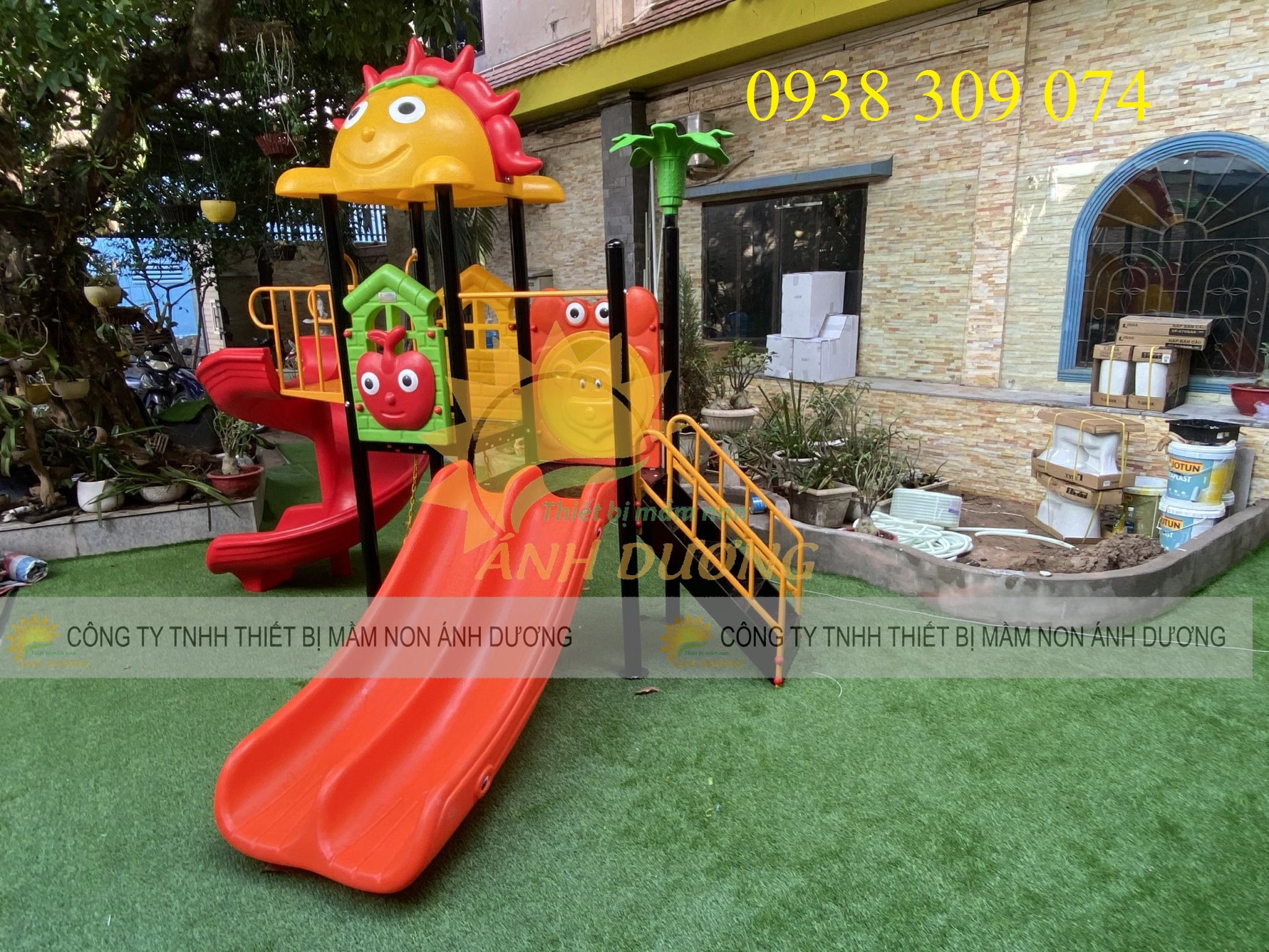 Bộ cầu trượt liên hoàn, cầu trượt khu vui chơi
