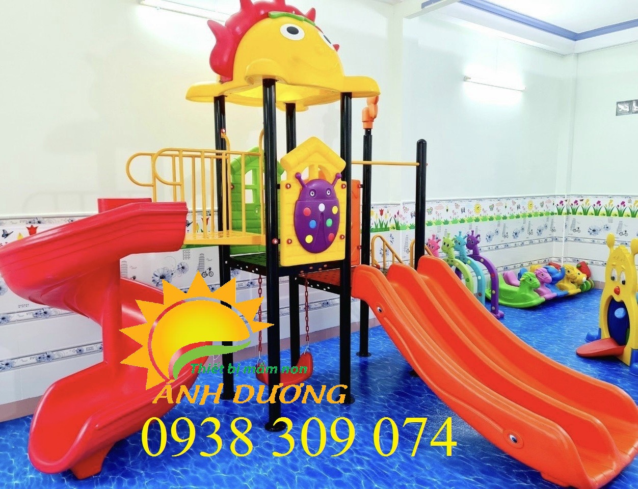 Bộ cầu trượt liên hoàn, cầu trượt khu vui chơi