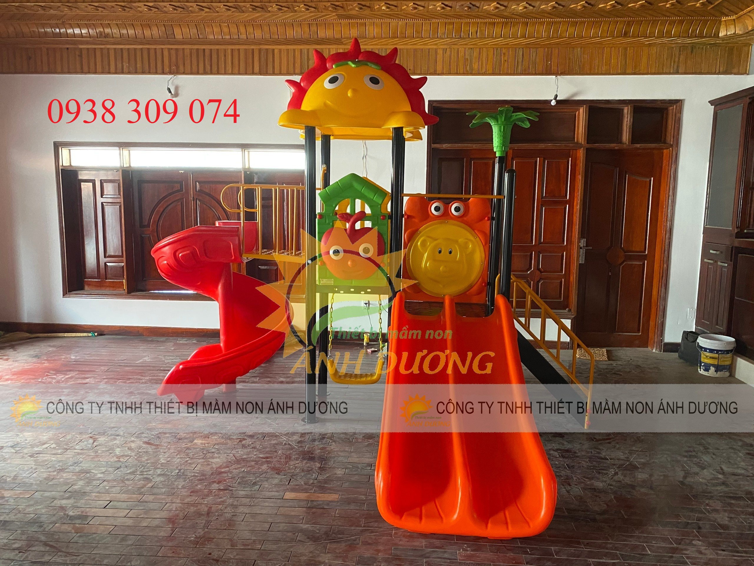 Bộ cầu trượt liên hoàn, cầu trượt khu vui chơi