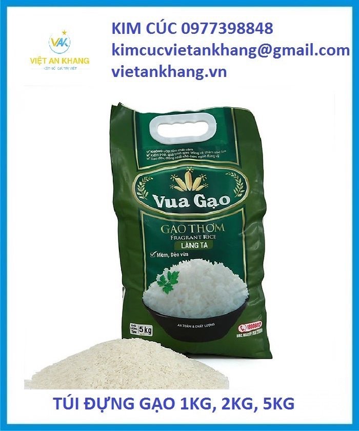 túi gạo in ấn đẹp giá rẻ, túi gạo chất lượng giá tốt