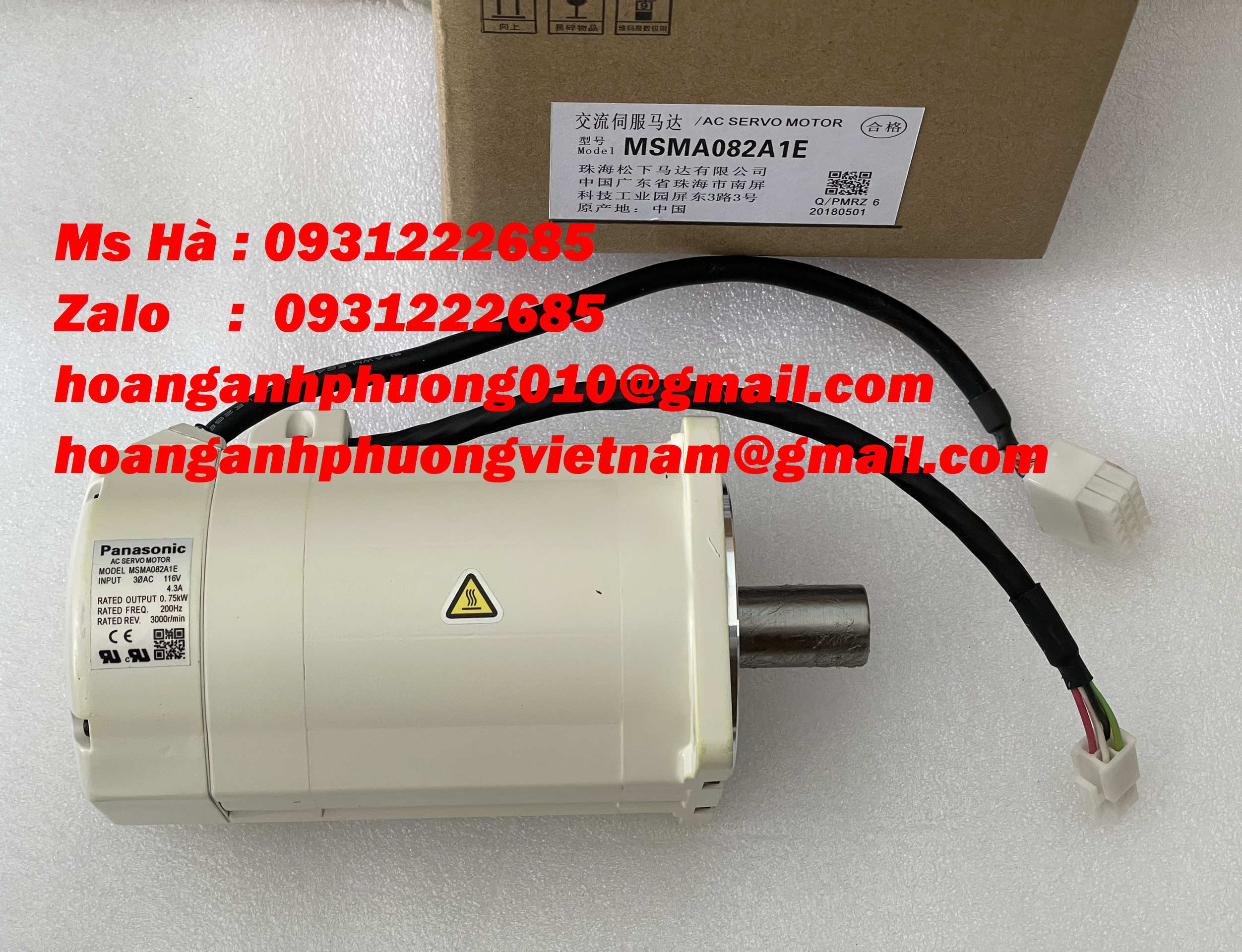 Bộ motor nhập dòng panasonic MSMA082A1E giá rẻ toàn quốc