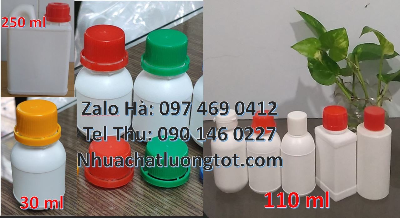 chai nhựa nhỏ 100ml màu trắng,chai nhựa 50ml đựng nước tương,chai nhựa