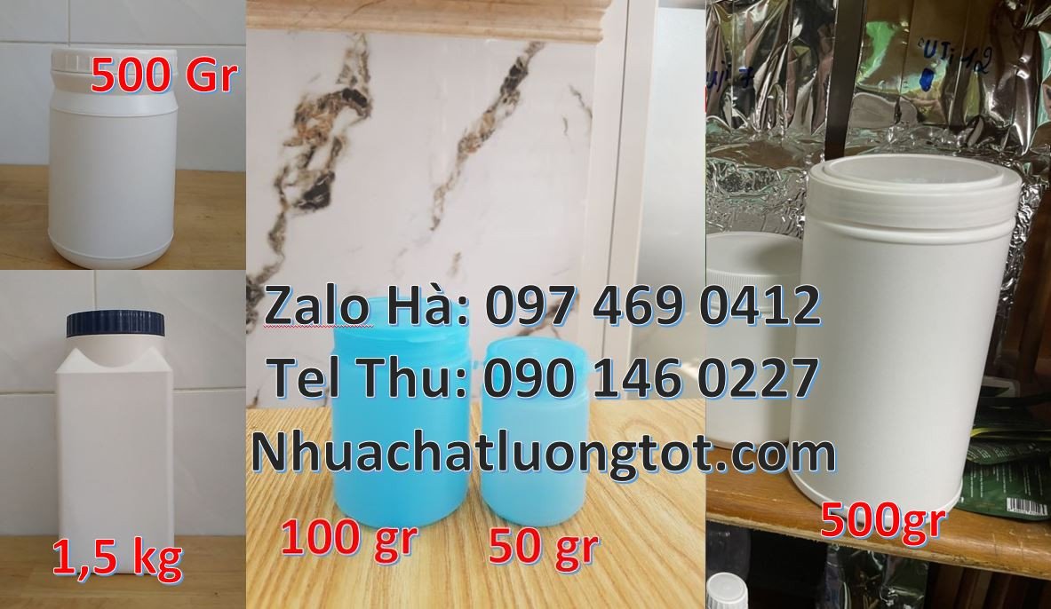 hũ nhựa 100g đựng kẹo,hũ nhựa 50g đựng hạt tiêu,hũ nhựa 500g đựng mứt