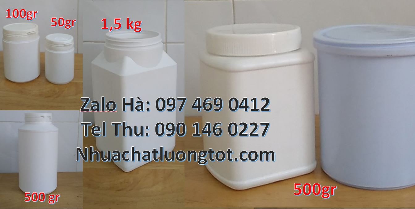 hũ nhựa 100g đựng kẹo,hũ nhựa 50g đựng hạt tiêu,hũ nhựa 500g đựng mứt