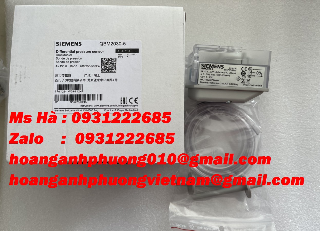 Dòng Siemens QBM2030-5 cảm biến giá tốt, bảo hành 12 tháng