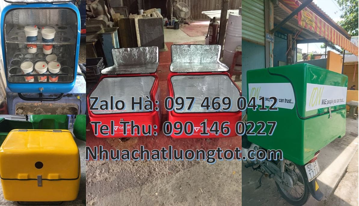 thùng giao hàng đồ ăn nhanh,thùng chở hàng sau xe máy,thùng gia giá rẻ