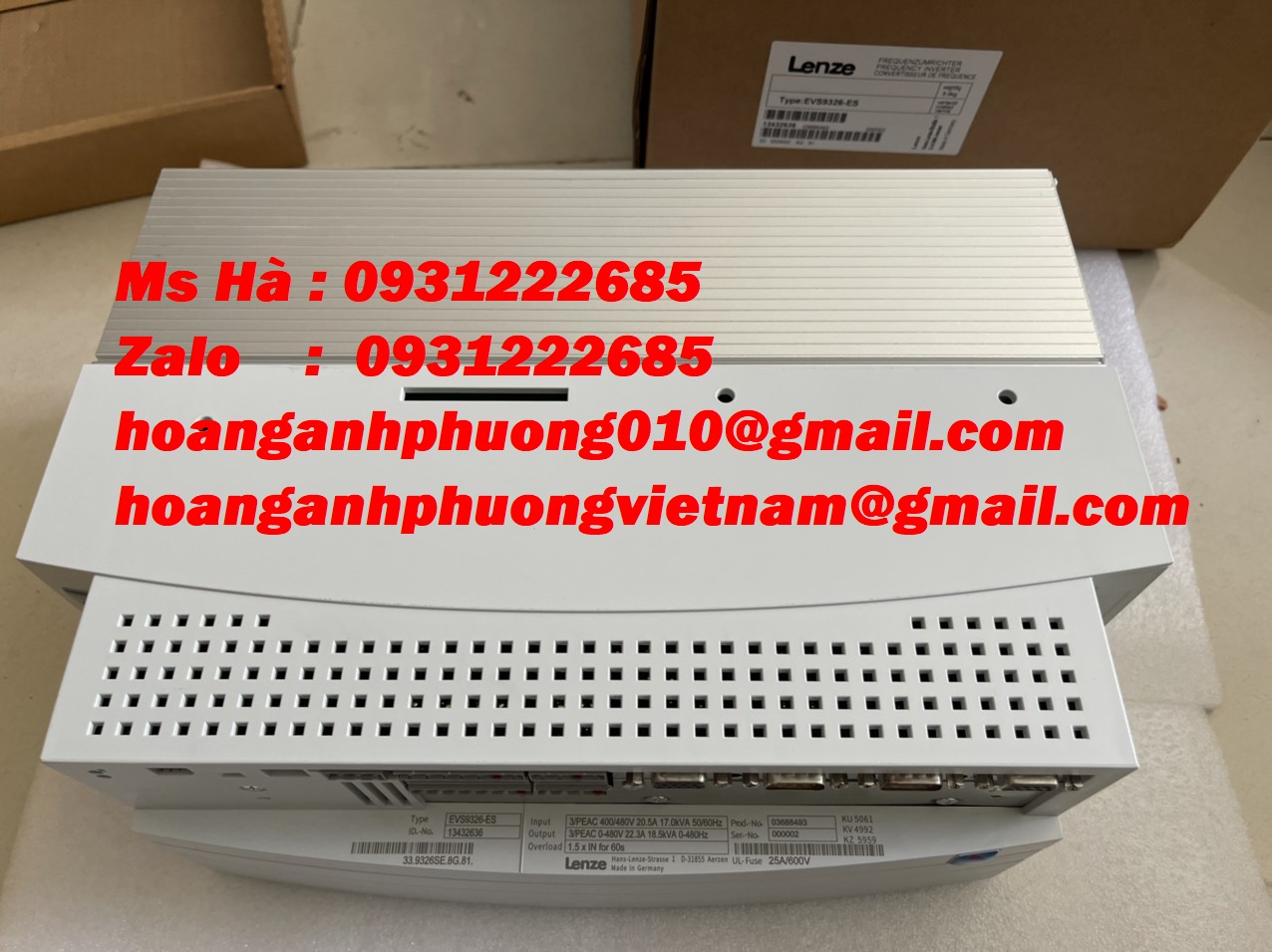 Nhập khẩu chính hãng dòng Lenze EVS9326-ES biến tần