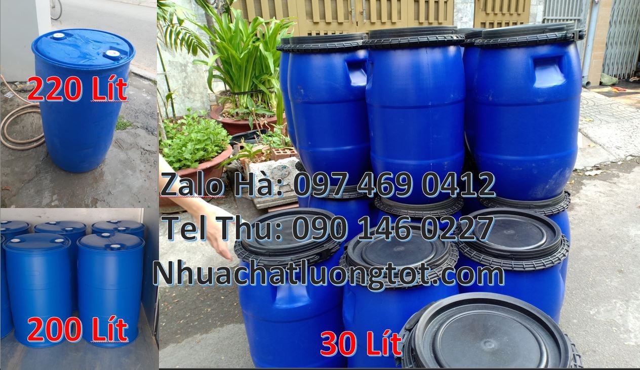 phuy nhựa xanh 220l,thùng phuy 150l đựng hóa chất công nghiệp,phuy nhu