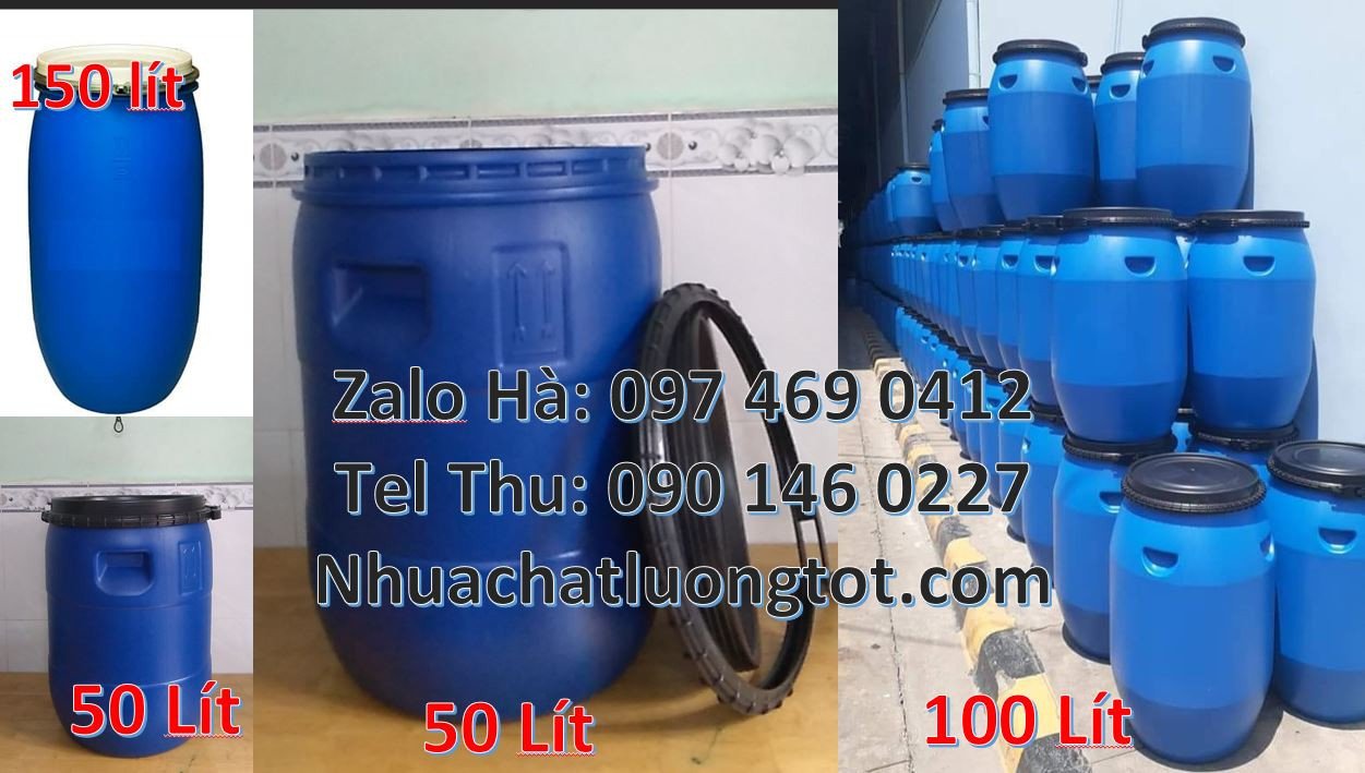 phuy nhựa xanh 220l,thùng phuy 150l đựng hóa chất công nghiệp,phuy nhu