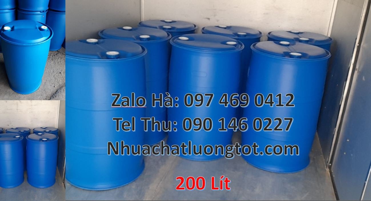 phuy nhựa xanh 220l,thùng phuy 150l đựng hóa chất công nghiệp,phuy nhu