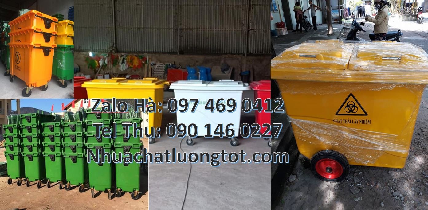 xe thu gom rác 660l 4 bánh cao su, xem gom rác cỡ lớn 660l,xe gom rác