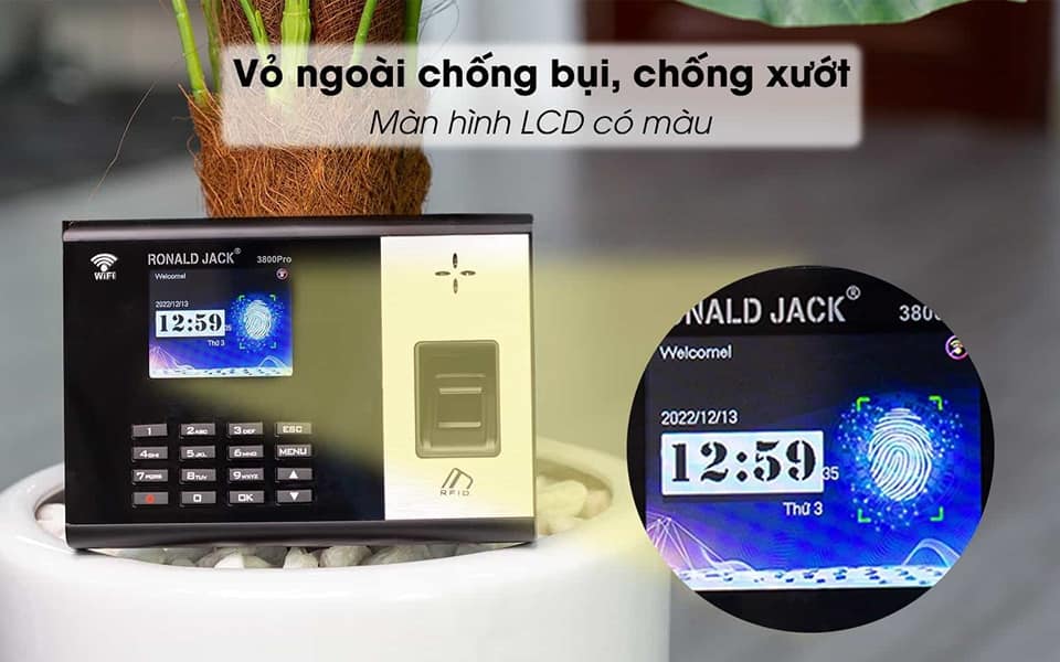 Máy chấm công 38000 Pro Wifi pin lưu điện 4h