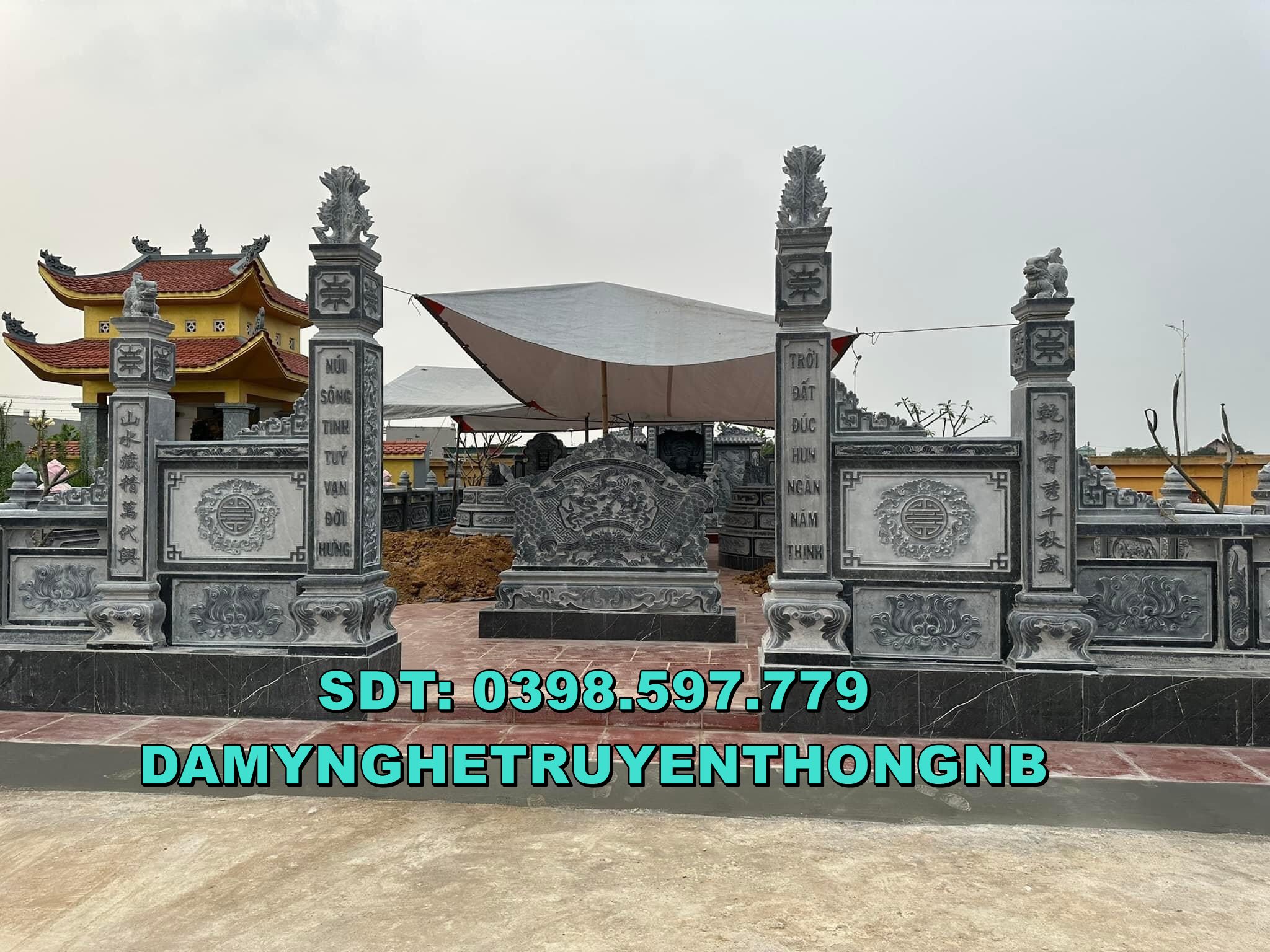 giá bán khuôn viên lăng mộ đá đẹp tại vĩnh long