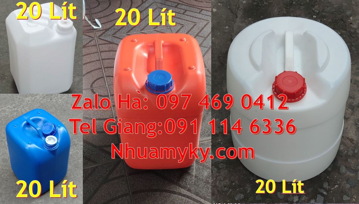 can nhựa 20l,can nhựa 25l đựng hóa chất,can nhựa màu xanh giá rẻ hcm