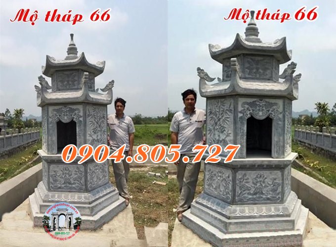 Tháp mộ sư để hài cốt tro cốt bằng đá năm 2023