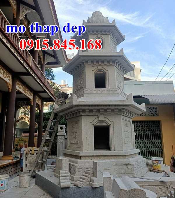 Mẫu mộ tháp bằng đá đẹp bán Hà tĩnh nghệ an phật giáo để tro cốt