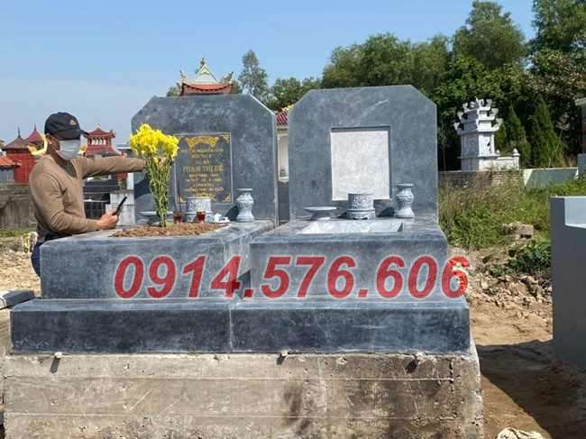 Mẫu mộ đá xanh đẹp bán vĩnh phúc hoà bình lăng mộ tự nhiên nguyên khối