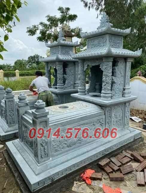 Mẫu mộ đá xanh đẹp bán vĩnh phúc hoà bình lăng mộ tự nhiên nguyên khối