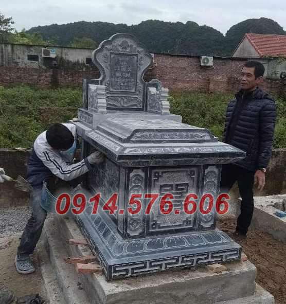 Mẫu mộ đá xanh đẹp bán vĩnh phúc hoà bình lăng mộ tự nhiên nguyên khối