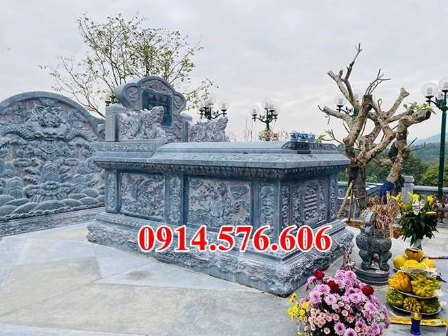 Mẫu mộ đá xanh đẹp bán yên bái hà giang lăng mộ tự nhiên nguyên khối
