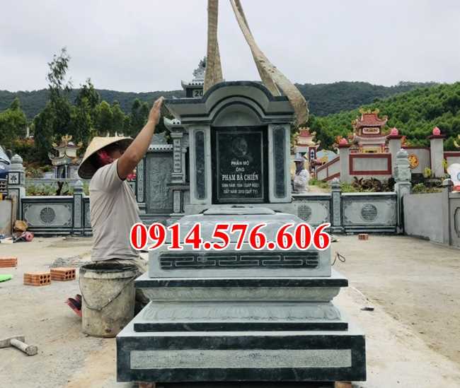 Mẫu mộ đá xanh đẹp bán tây ninh an giang lăng mộ đá khối tự nhiên