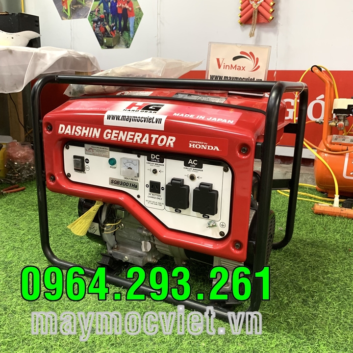Máy phát điện dùng cho gia đình mùa mưa bão hiệu Daishin SGB3001HA