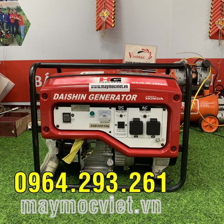Máy phát điện dùng cho gia đình mùa mưa bão hiệu Daishin SGB3001HA