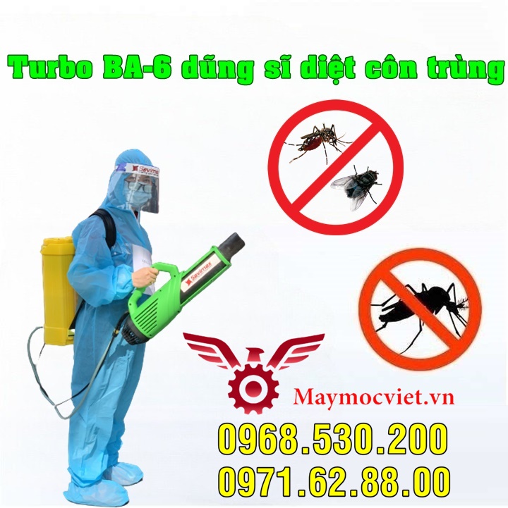 Top máy phun thuốc hóa chất diệt muỗi và côn trùng TurboBA6 ĐẠI HẠ GÍA