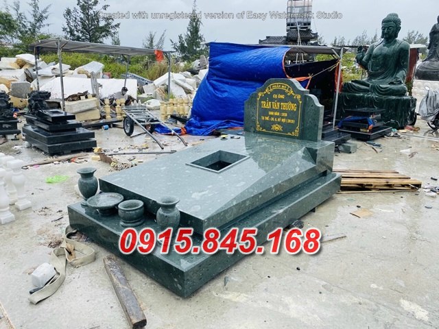 08 Mẫu mộ đá xanh đẹp bán quảng ninh - lăng mộ bán long an