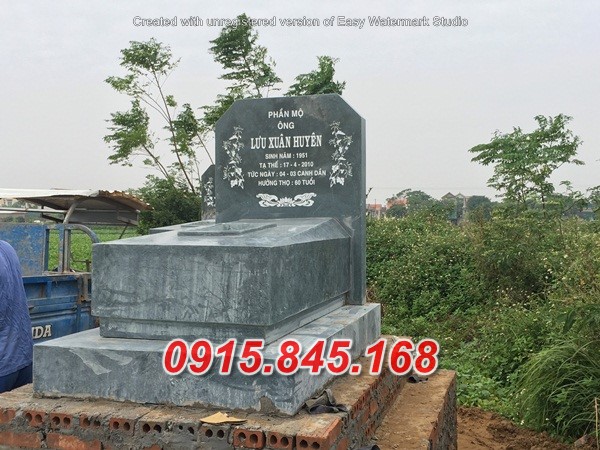 08 Mẫu mộ đá xanh đẹp bán quảng ninh - lăng mộ bán long an
