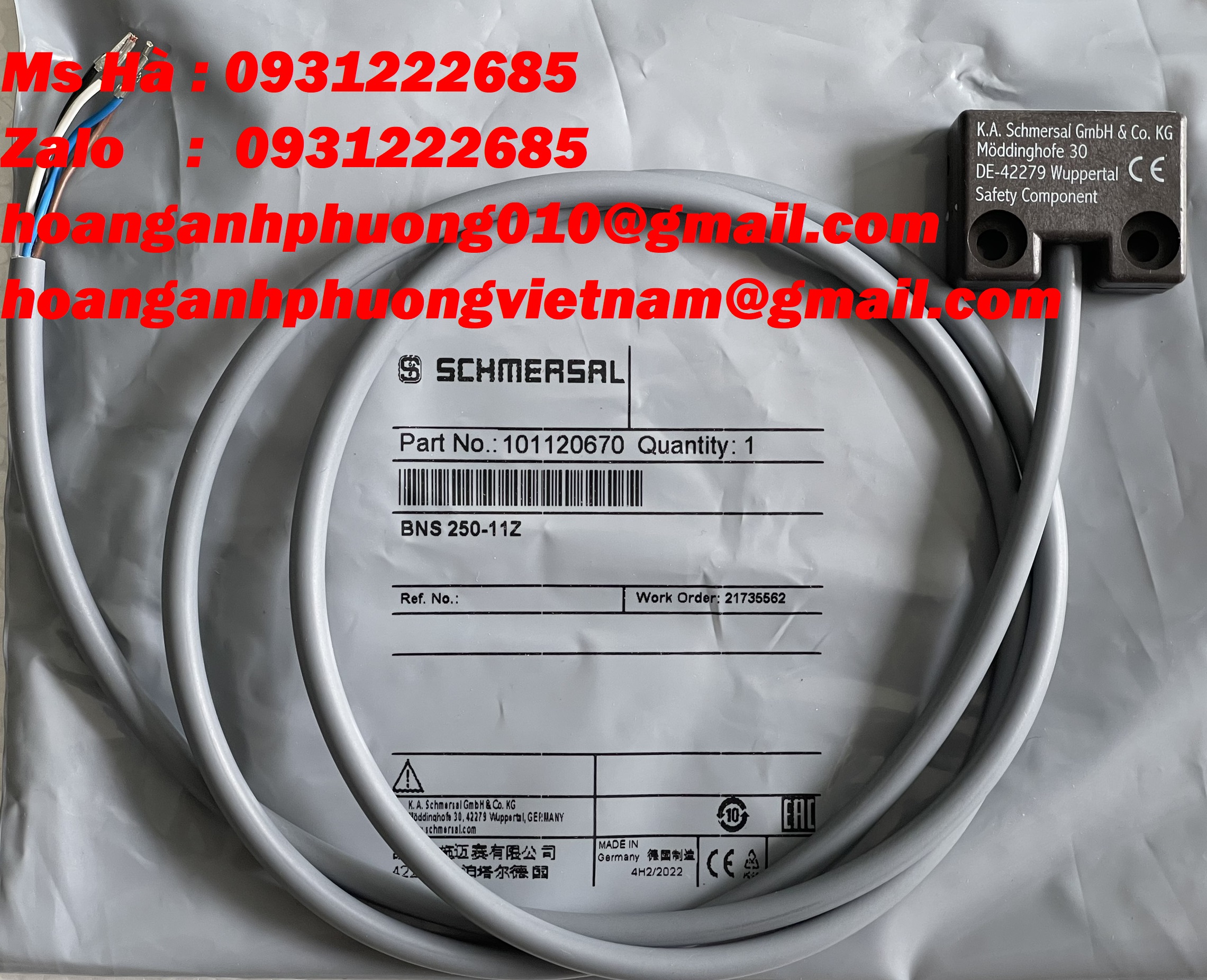 Hãng Schmersal BNS 250-11Z chính hãng, mới 100%