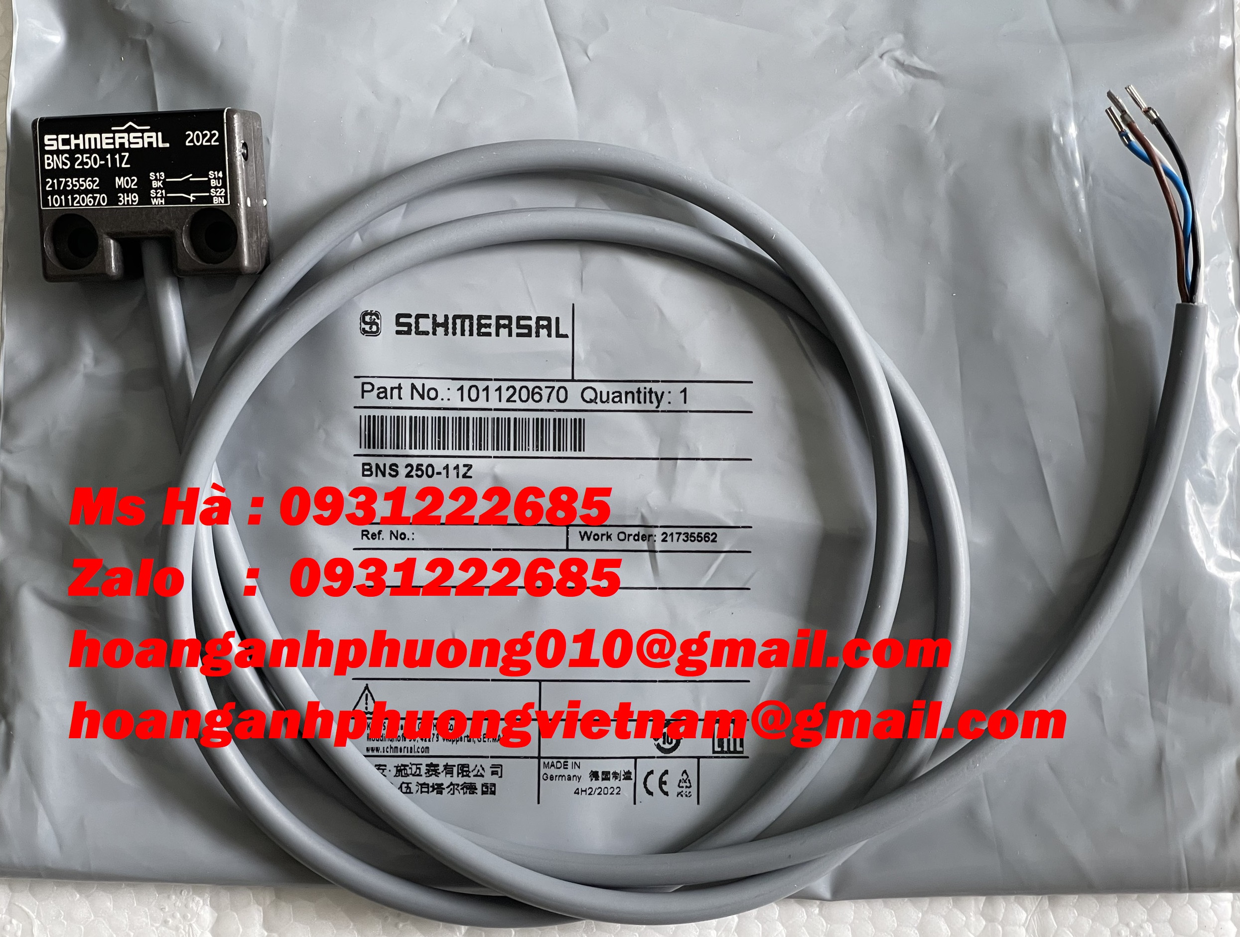 Hãng Schmersal BNS 250-11Z chính hãng, mới 100%
