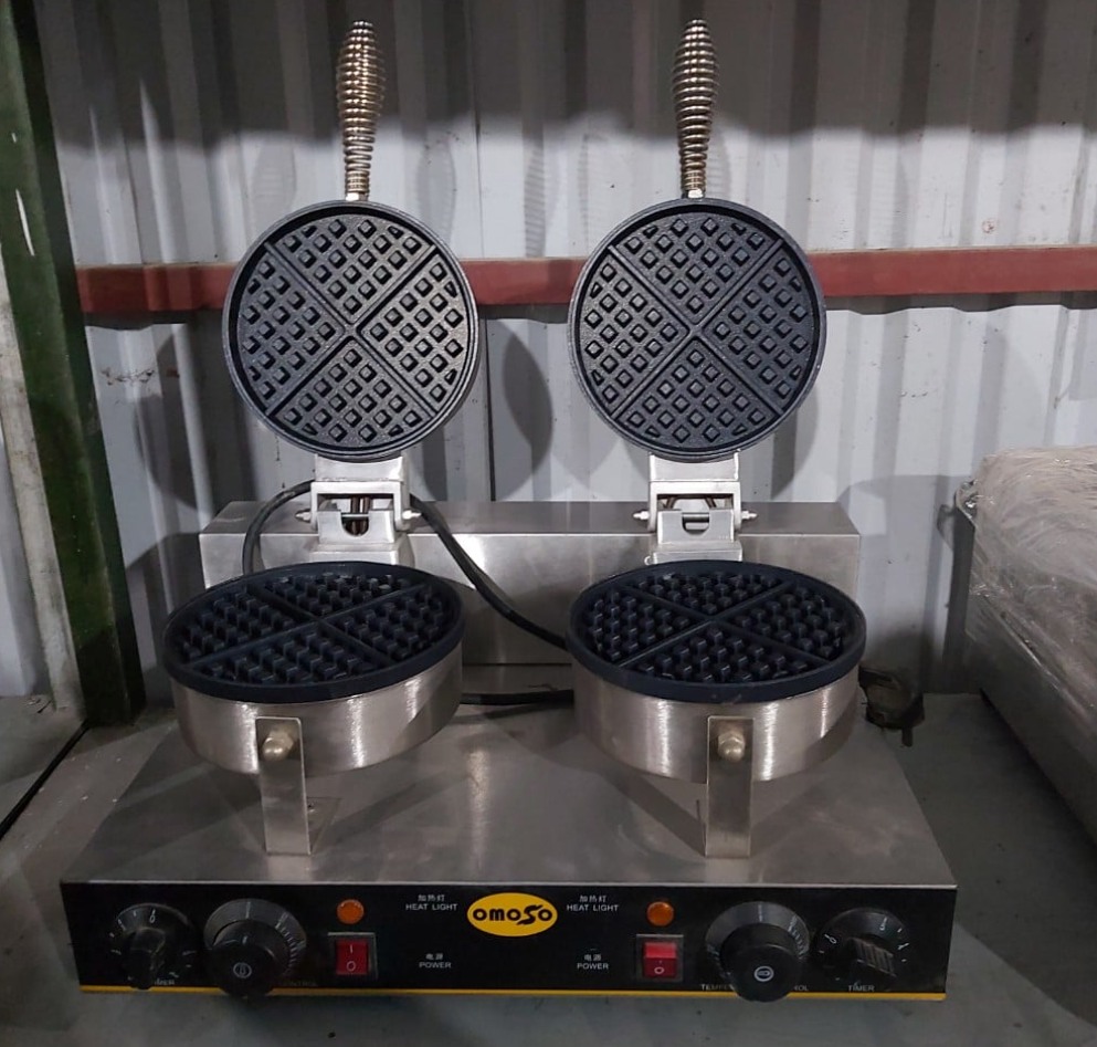 Máy làm bánh waffle- Máy làm bánh waffle đoi tròn chạy điện