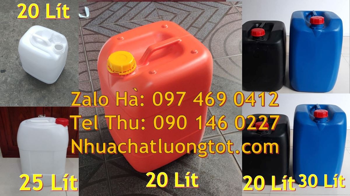 can nhựa đựng hóa chất,can nhựa 20l đựng nước mắm,can nhựa màu đỏ giá