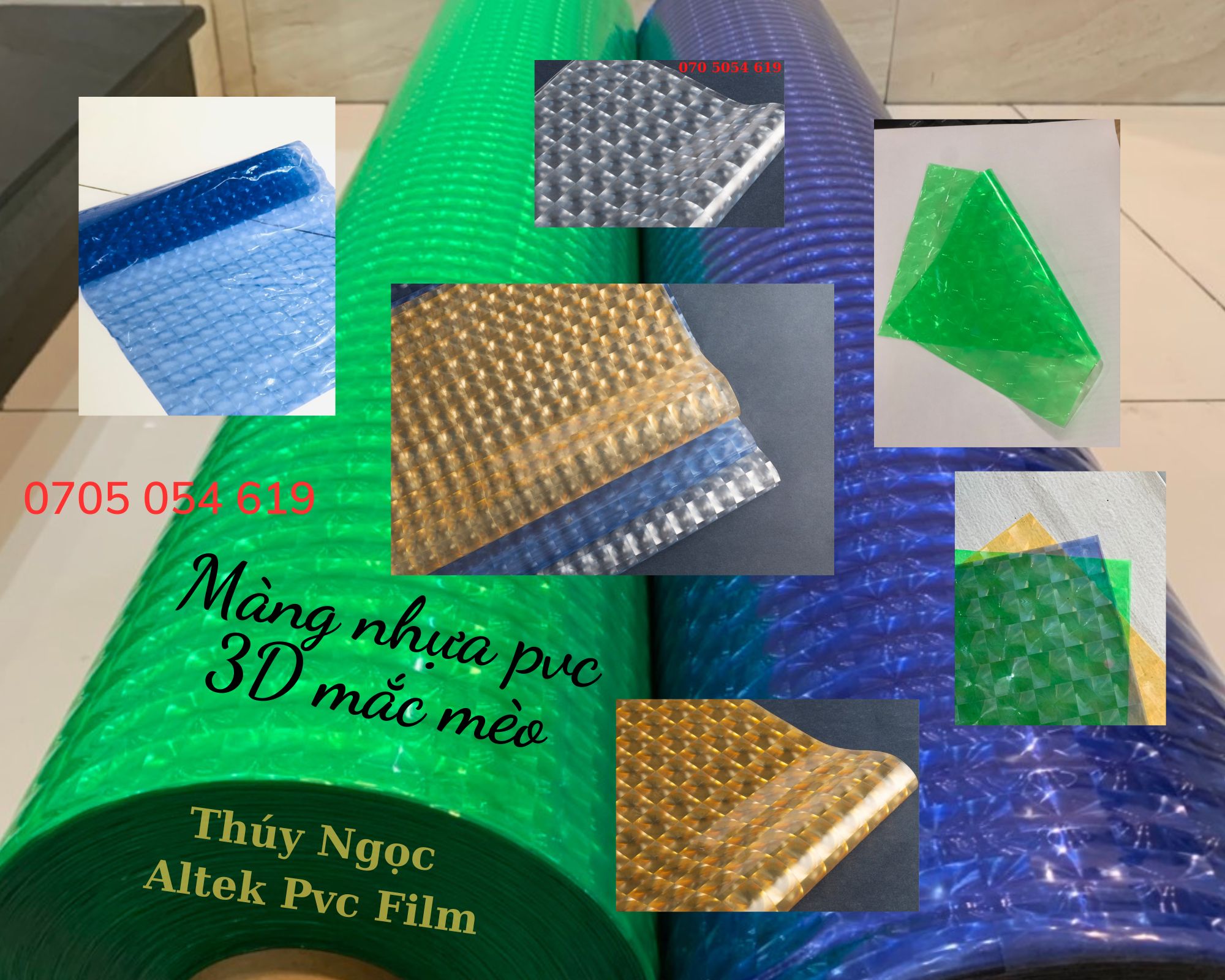 Màng nhựa PVC 3D vân kính giá rẻ (giao hàng toàn quốc)