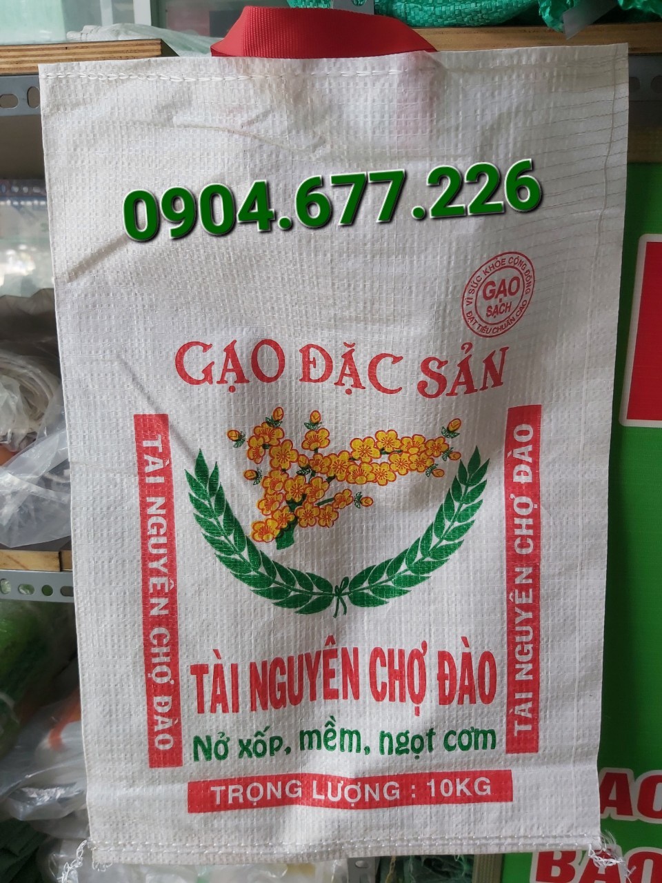 Bao đựng gạo, mẫu bao Tài nguyên chợ đào loại 10kg