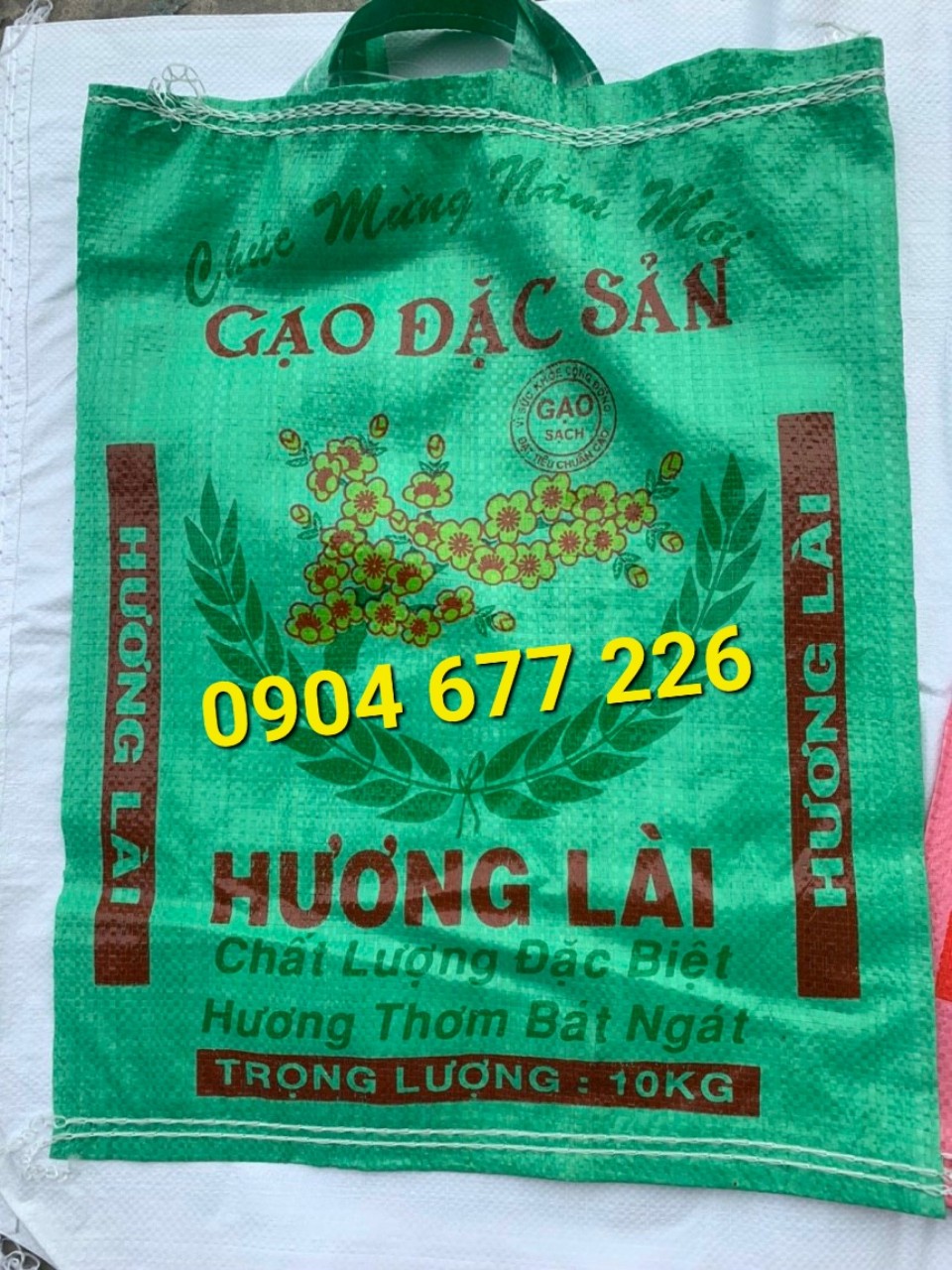 Bao pp dệt, mẫu bao gạo hương lài loại 10kg