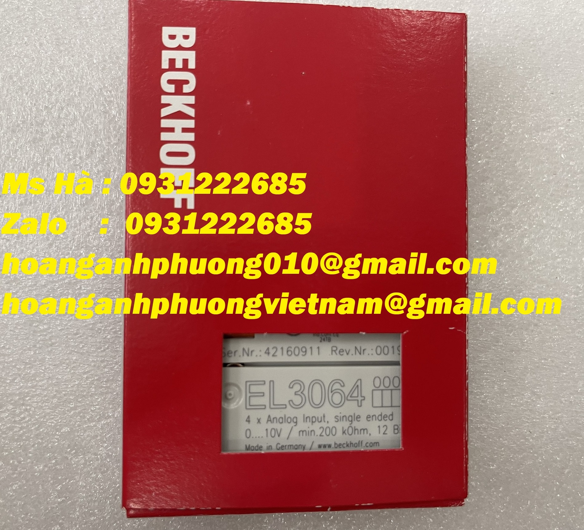 Mô đun analog input beckhoff EL3064 nhập khẩu trực tiếp